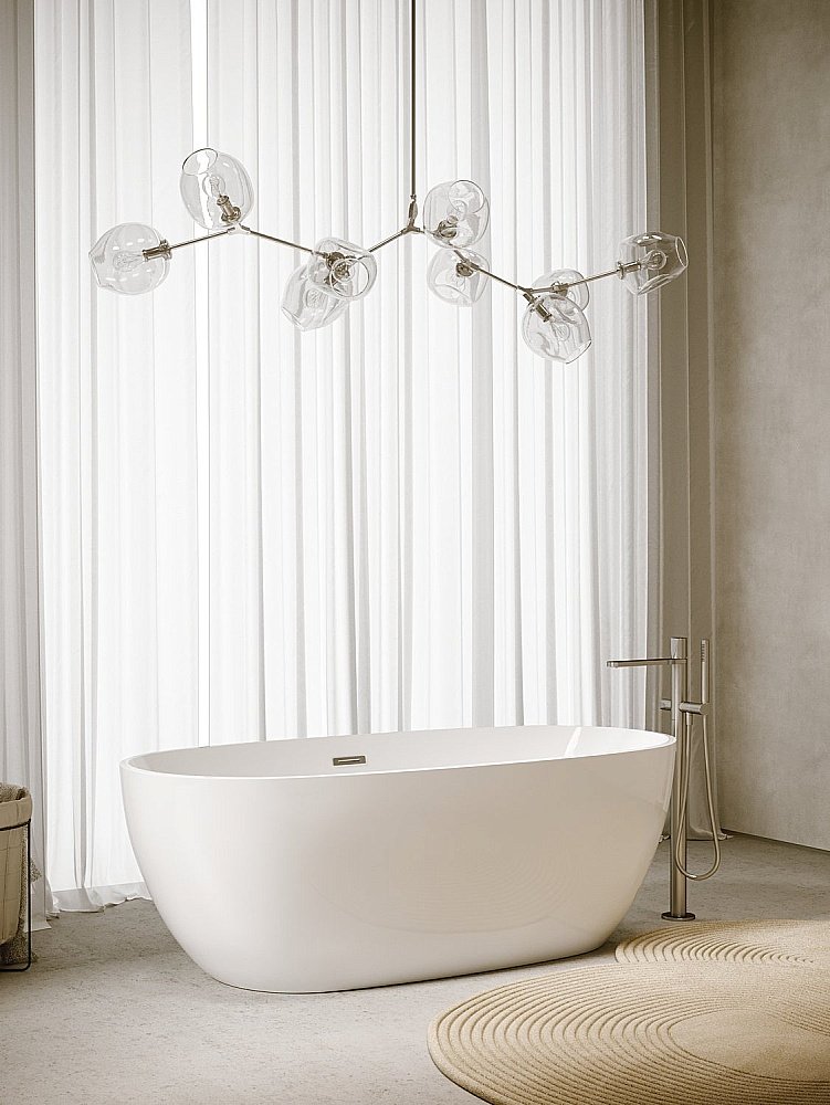 Акриловая ванна Sancos Flo 170х80 FB02 белая купить в интернет-магазине Sanbest