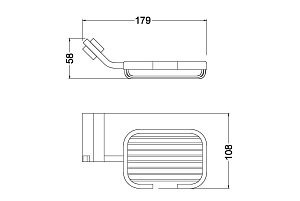 Мыльница Schein WATTEAU 122B хром купить в интернет-магазине сантехники Sanbest