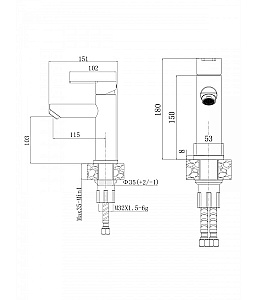 Cмеситель для раковины Agger Easy A3102144 черный матовый купить в интернет-магазине сантехники Sanbest