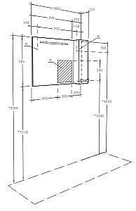 Зеркало со шкафом Акватон Диор 100 белое в ванную от интернет-магазине сантехники Sanbest