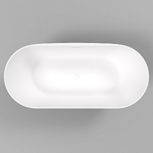 Ванна из искусственного камня WhiteCross Coral X 170x77 черный/белый матовый купить в интернет-магазине Sanbest