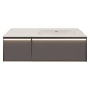 Тумба с раковиной Vincea Elise 120 VMC-4EL120MG/VCB-4EL120MW серый матовый для ванной в интернет-магазине Sanbest