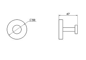 Крючок Aquatek Бетта AQ4601BGM оружейная сталь купить в интернет-магазине сантехники Sanbest