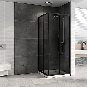 Душевой уголок ABBER Schwarzer Diamant AG02090BDTH 90x90 тонированный/профиль черный купить в интернет-магазине Sanbest