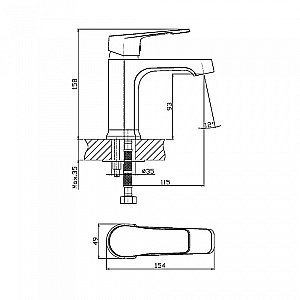 Смеситель для раковины Orange Berti M17-021cr хром купить в интернет-магазине сантехники Sanbest