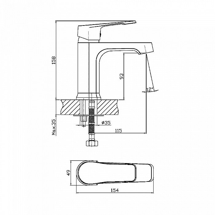Смеситель для раковины Orange Berti M17-021cr хром купить в интернет-магазине сантехники Sanbest
