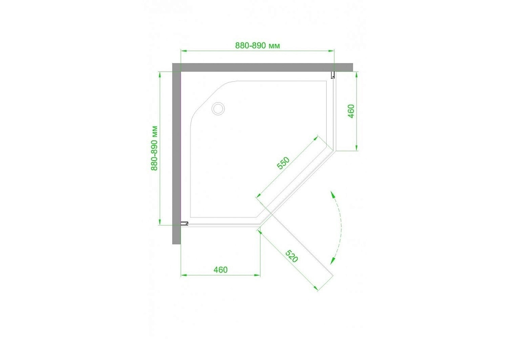 Душевой уголок Royal Bath RB90TR-C-CH 90х90 матовый купить в интернет-магазине Sanbest