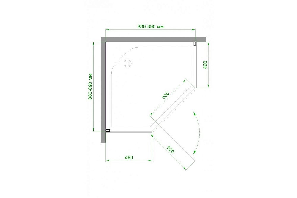 Душевой уголок Royal Bath RB90TR-C-CH 90х90 матовый купить в интернет-магазине Sanbest