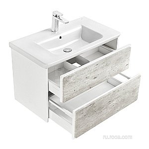 Тумба с раковиной Roca Ronda ZRU9303004 80 белый матовый/бетон для ванной в интернет-магазине Sanbest