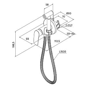 Гигиенический душ Milardo Rora RORSBR0M08 хром купить в интернет-магазине сантехники Sanbest