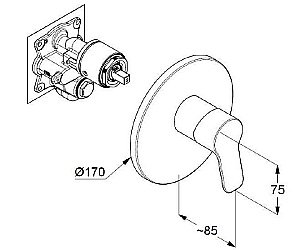 Смеситель для душа Kludi Pure&Easy 376550565 купить в интернет-магазине сантехники Sanbest