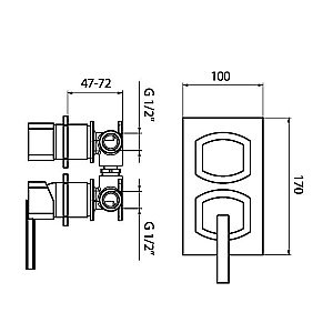 Смеситель для душа Webert Azeta AZ860101015 купить в интернет-магазине сантехники Sanbest