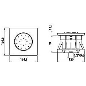 Форсунка для душа PAINI 50CR721IQ хром купить в интернет-магазине сантехники Sanbest