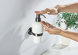 Диспенсер Aquatek Бетта AQ4605BGM керамика/оружейная сталь купить в интернет-магазине сантехники Sanbest