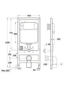 Унитаз подвесной WeltWasser WW MERZBACH 10000014129 с крышкой микролифт, безободковый, смыв торнадо, в комплекте с инсталяцией, черный матовый купить в интернет-магазине Sanbest
