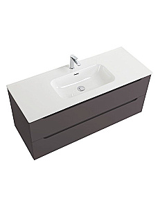 Тумба с раковиной BelBagno 120 ETNA-1200-2C-SO-GSO+BB1200ETL темно-серая матовая для ванной в интернет-магазине Sanbest