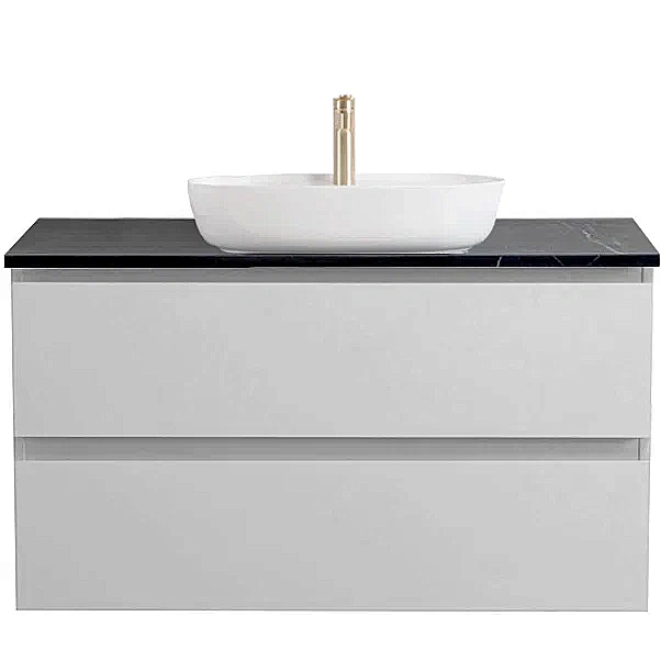Тумба с раковиной и столешницей BelBagno KRAFT 100 KRAFT100BO-KEPMNO-1346-SET белая матовая для ванной в интернет-магазине Sanbest