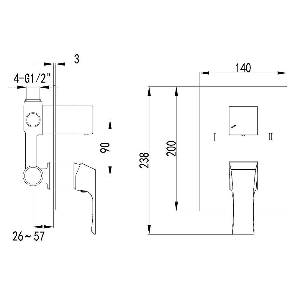 Смеситель для ванны Lemark Unit LM4527C купить в интернет-магазине сантехники Sanbest