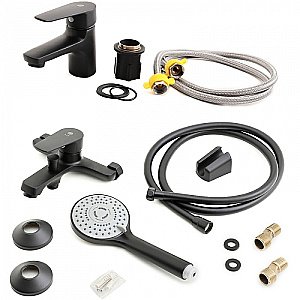 Набор смесителей Orange Loop M26-311b черный купить в интернет-магазине сантехники Sanbest