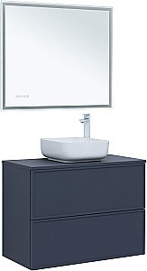 Тумба с раковиной Aquanet Арт 90 маренго для ванной в интернет-магазине Sanbest