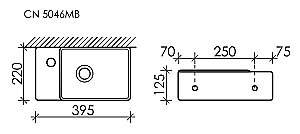 Раковина Ceramica Nova Element 39 CN5046MB черная матовая купить в интернет-магазине Sanbest
