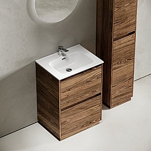 Тумба с раковиной Sancos Libra 60 LB60FECH дуб чарльстон для ванной в интернет-магазине Sanbest