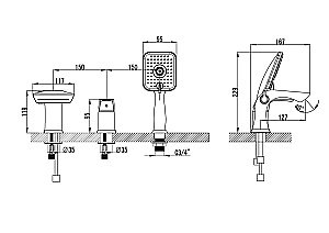 Смеситель для ванны Lemark Unit LM4545C купить в интернет-магазине сантехники Sanbest