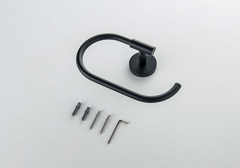 Полотенцедержатель Aquatek Оберон AQ4221MB черный матовый купить в интернет-магазине сантехники Sanbest