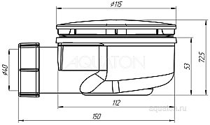 Сифон для поддона Акватон Калифорния купить в интернет-магазине сантехники Sanbest