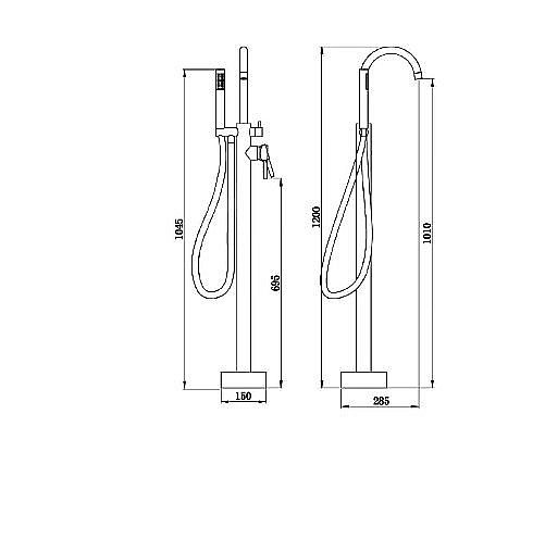 Смеситель для ванны Boch Mann BRAIES Brush Nickel BM8922 купить в интернет-магазине сантехники Sanbest