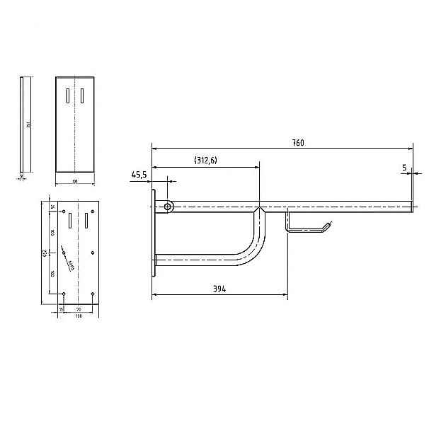 Поручень Bemeta Help 301607771 хром купить в интернет-магазине сантехники Sanbest
