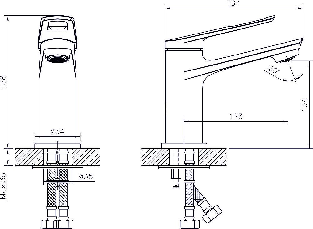 Смеситель для раковины Rush Socotra ST1235-11 купить в интернет-магазине сантехники Sanbest