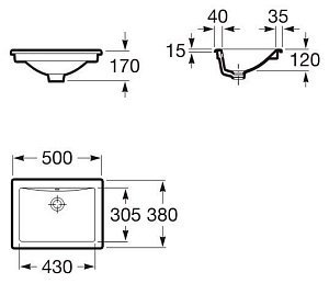 Раковина Roca Diverta 327114000 купить в интернет-магазине Sanbest