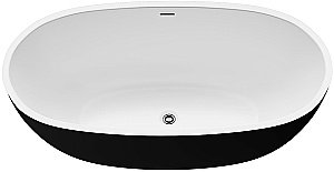 Ванна акриловая Grossman Classic GR-2503MB 170х87 белая, черная матовая купить в интернет-магазине Sanbest