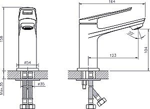 Смеситель для раковины Rush Socotra ST1235-11 купить в интернет-магазине сантехники Sanbest
