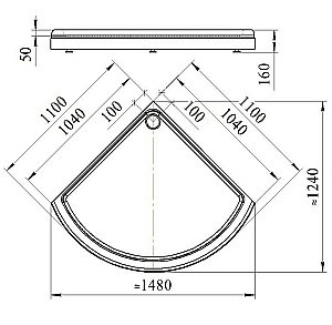 Душевой поддон Радомир 1-11-0-0-0-005 110х110 белый купить в интернет-магазине Sanbest