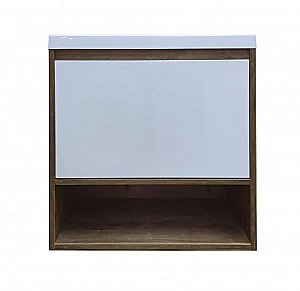 Тумба с раковиной Эстет Monaco Wood 60 подвесная 1 ящик/любой цвет тумбы и раковины с блестками под заказ для ванной в интернет-магазине Sanbest