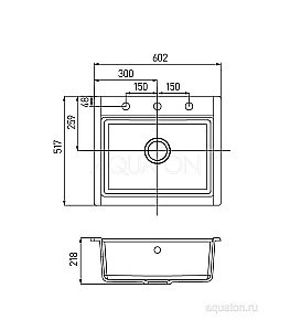 Мойка для кухни Акватон Делия 60 1A715232LD220 бежевый купить в интернет-магазине сантехники Sanbest