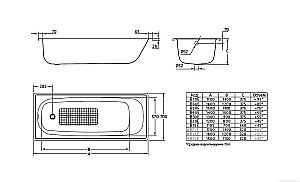 Стальная ванна BLB Europa 170x70 купить в интернет-магазине Sanbest