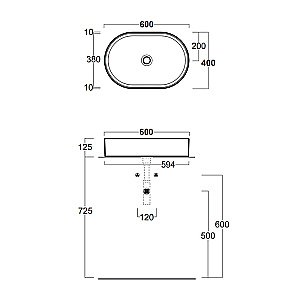 Раковина накладная SIMAS FORIU FO02bi 60 купить в интернет-магазине Sanbest