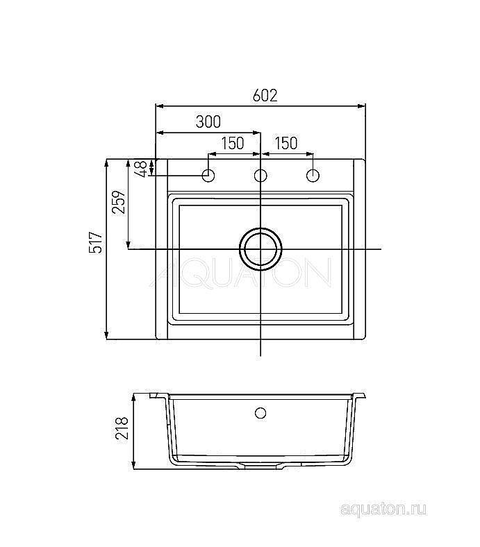 Мойка для кухни Акватон Делия 60 1A715232LD220 бежевый купить в интернет-магазине сантехники Sanbest