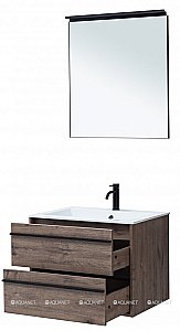 Тумба с раковиной Aquanet Lino 70 Дуб Веллингтон для ванной в интернет-магазине Sanbest