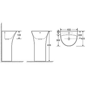 Раковина WeltWasser WW Leerbach 4842 GL-WT 10000013332 белая купить в интернет-магазине Sanbest