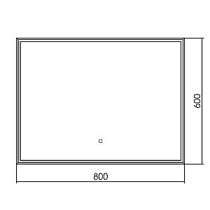 Зеркало ABBER See AG6108SL-0.8 80x60 серебро в ванную от интернет-магазине сантехники Sanbest