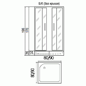 Душевой уголок RIVER MORAVA 26 90x90 с поддоном купить в интернет-магазине Sanbest