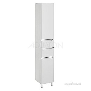 Пенал Акватон Дакота белый/светлое дерево для ванной в интернет-магазине сантехники Sanbest