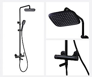 Душевая система Bronze de Luxe Avantgarde 2039H черный купить в интернет-магазине сантехники Sanbest