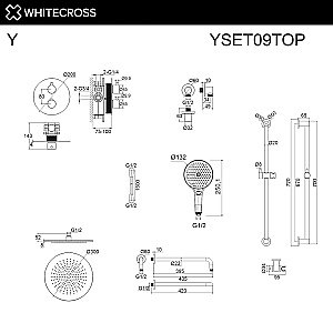 Душевая система WhiteCross Y YSET09TOPGLB золото брашированное купить в интернет-магазине сантехники Sanbest