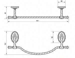 Полотенцедержатель Migliore Edera ML.EDR-60.321.BR бронза купить в интернет-магазине сантехники Sanbest