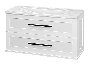 Тумба с раковиной Misty Модерн 100 П-Мод09100-011Пр белая для ванной в интернет-магазине Sanbest